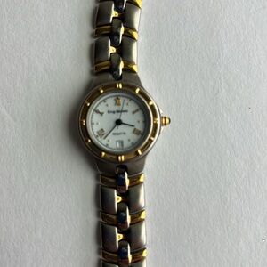 Krug-Baümen watch stainless steel & IPG gold. Displays day of month.